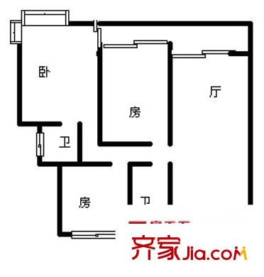 金易上品源 3室 戶型圖