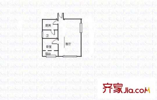 富家園 1室 戶型圖