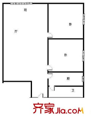 富家園 2室 戶型圖