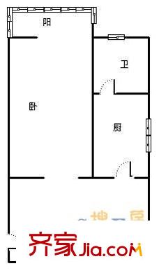 富家園 1室 戶型圖
