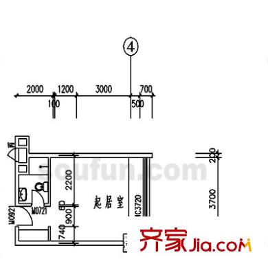愛華龍都戶型圖戶型圖 1室1廳1衛(wèi)1廚