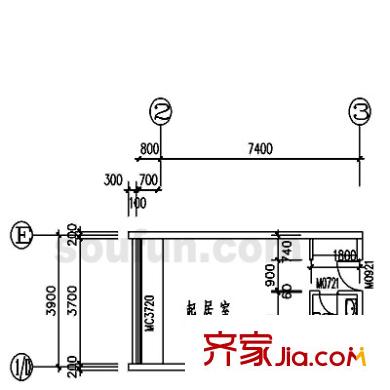 愛華龍都戶型圖戶型圖 1室1廳1衛(wèi)1廚