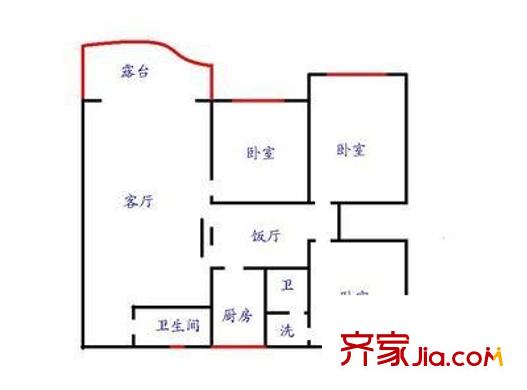 北泉路小區(qū)戶型圖北泉路 3室 戶型圖 3室1廳2衛(wèi)1廚