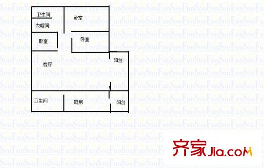 加州百合園 4室 戶型圖