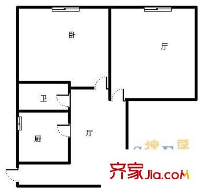 加州百合園 1室 戶型圖