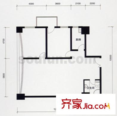 華麗家族戶型圖7/8號 2室2廳1衛(wèi)1廚