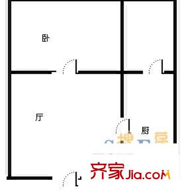 加州百合園 1室 戶型圖