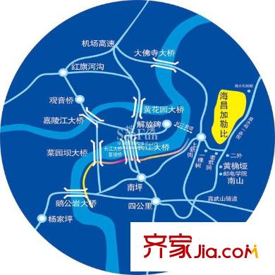 海昌加勒比交通圖區(qū)位圖