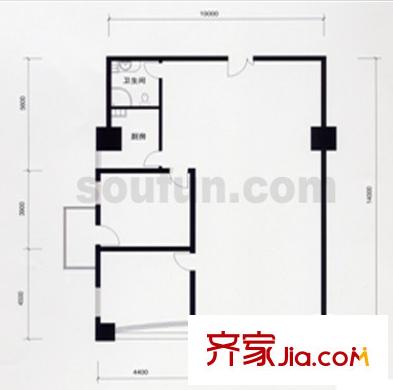 華麗家族戶型圖1/2/6號(hào) 2室2廳1衛(wèi)1廚