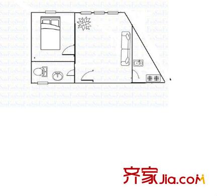 人和春天 1室 戶型圖
