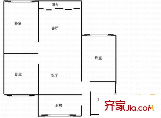碚峽路小區(qū)戶型圖碚峽路 3室 戶型圖 3室2廳1衛(wèi)1廚