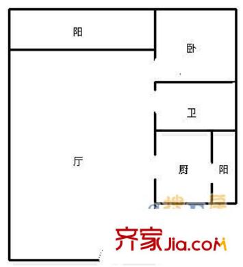 碚峽路小區(qū)戶型圖碚峽路 1室 戶型圖 1室1廳1衛(wèi)1廚