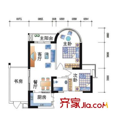 宏信大廈 3室 戶型圖