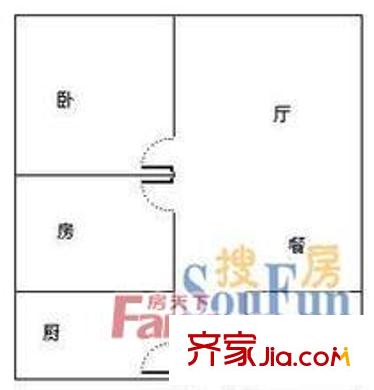 宏信大廈 2室 戶型圖