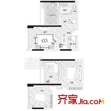 金城國際戶型圖A3 3室2廳2衛(wèi)1廚