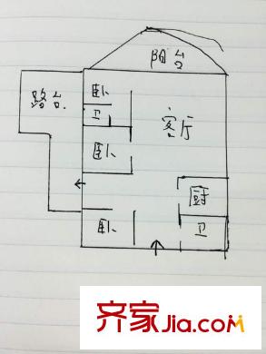 宏信大廈 3室 戶型圖
