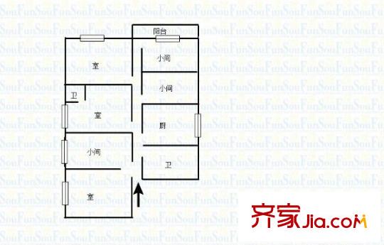 宏信大廈 3室 戶型圖