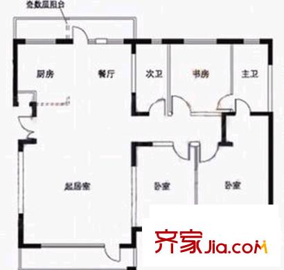 宏信大廈 3室 戶型圖