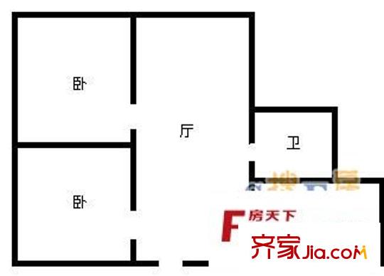 鴻恩雅苑 2室 戶型圖