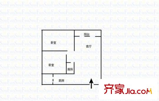 映泉花園 2室 戶型圖