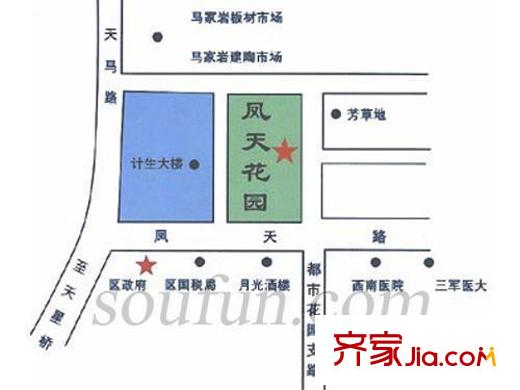 鳳天花園交通圖