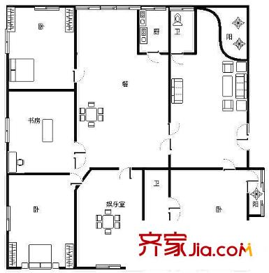 新農街小區(qū) 4室 戶型圖