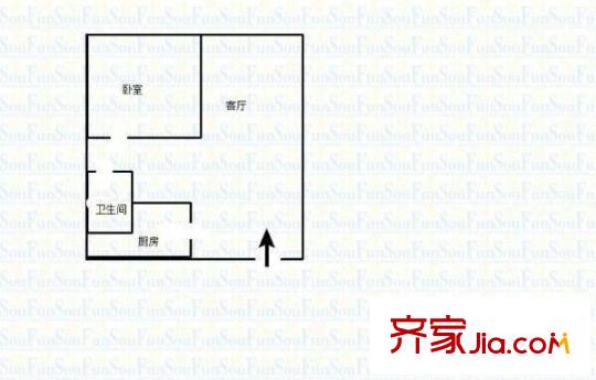 映泉花園 1室 戶型圖