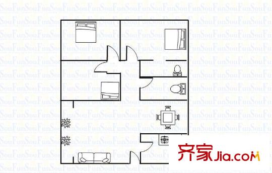 三鼎雅園 3室 戶型圖