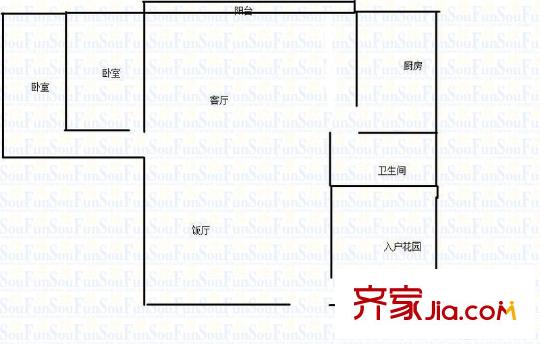 萬達(dá)廣場二組團(tuán) 3室 戶型圖