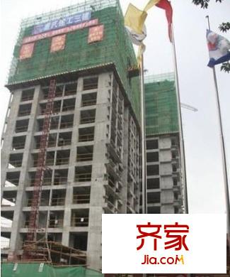 建工北城樂章外景圖一期單體樓工程進度圖（2012.12）