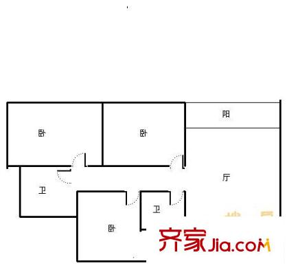 芳草地自由港灣 3室 戶型圖