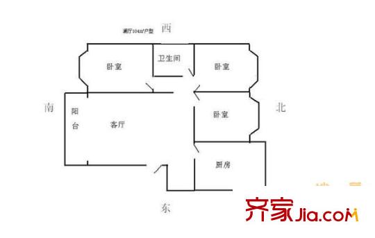 南坪正街小區(qū)戶型圖 戶型圖 3室1廳1衛(wèi)1廚