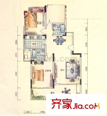 花千樹(龍湖)戶型圖5 2室