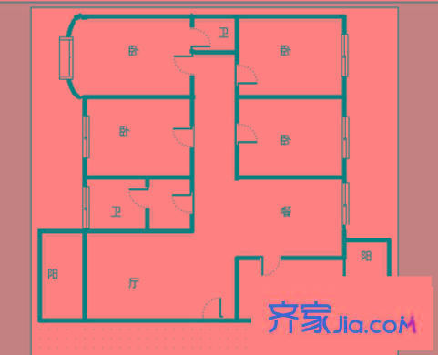 都市風(fēng)采 4室 戶型圖