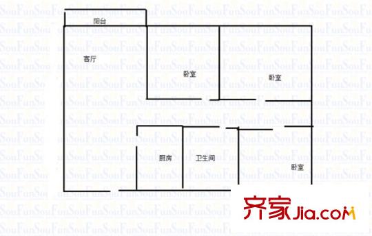 天倫海苑 3室 戶型圖