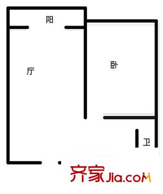 南坪正街小區(qū)戶型圖 戶型圖 1室1廳1衛(wèi)1廚