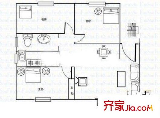 都市風(fēng)采 3室 戶型圖