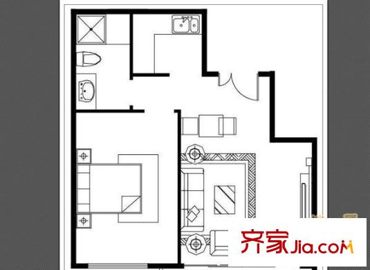 都市風(fēng)采 1室 戶型圖
