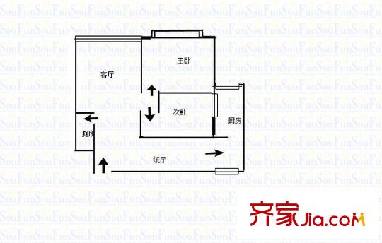 千竹景苑 2室 戶型圖