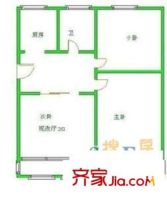 麗景天成 2室 戶型圖