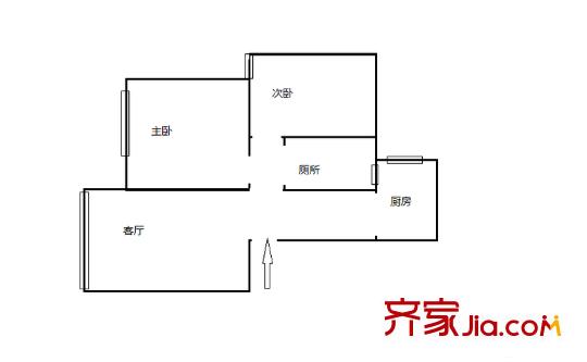 萬(wàn)達(dá)廣場(chǎng)鉑邸 2室 戶型圖