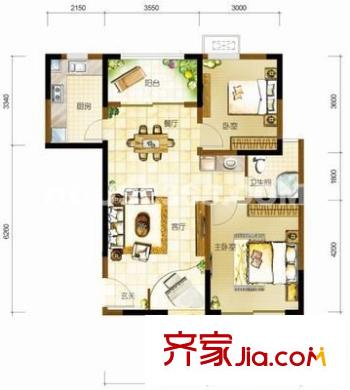 彩甸苑 2室 戶型圖