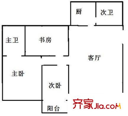 彩甸苑 3室 戶型圖