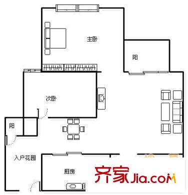 中新城上城二期 0室 戶型圖