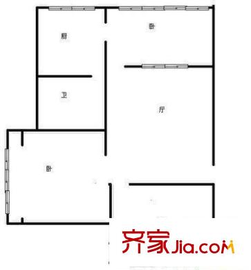 中新城上城二期 3室 戶型圖