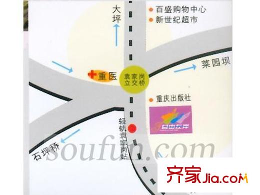 自由左岸交通圖