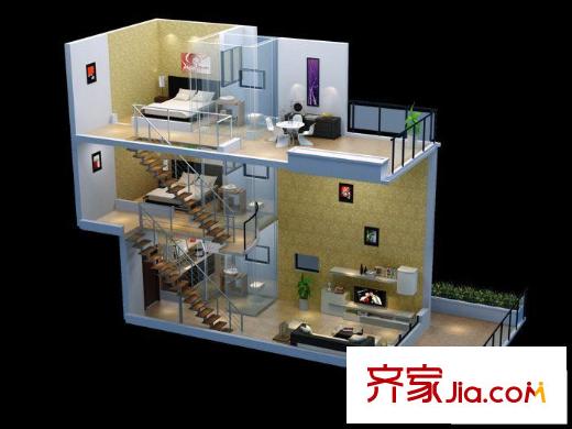 偉岸摩登堡戶型圖摩登堡F戶型圖 2室2廳2衛(wèi)1廚