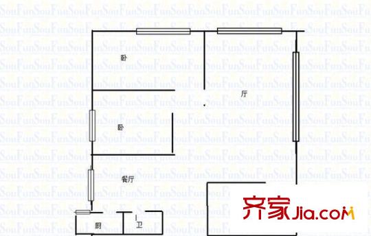 嘉福苑二期 3室 戶型圖