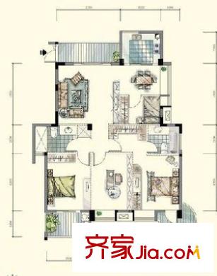 山水麗都 4室 戶型圖