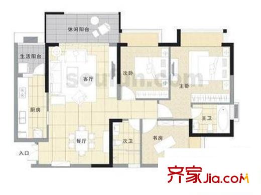 今宏家苑 2室 戶(hù)型圖